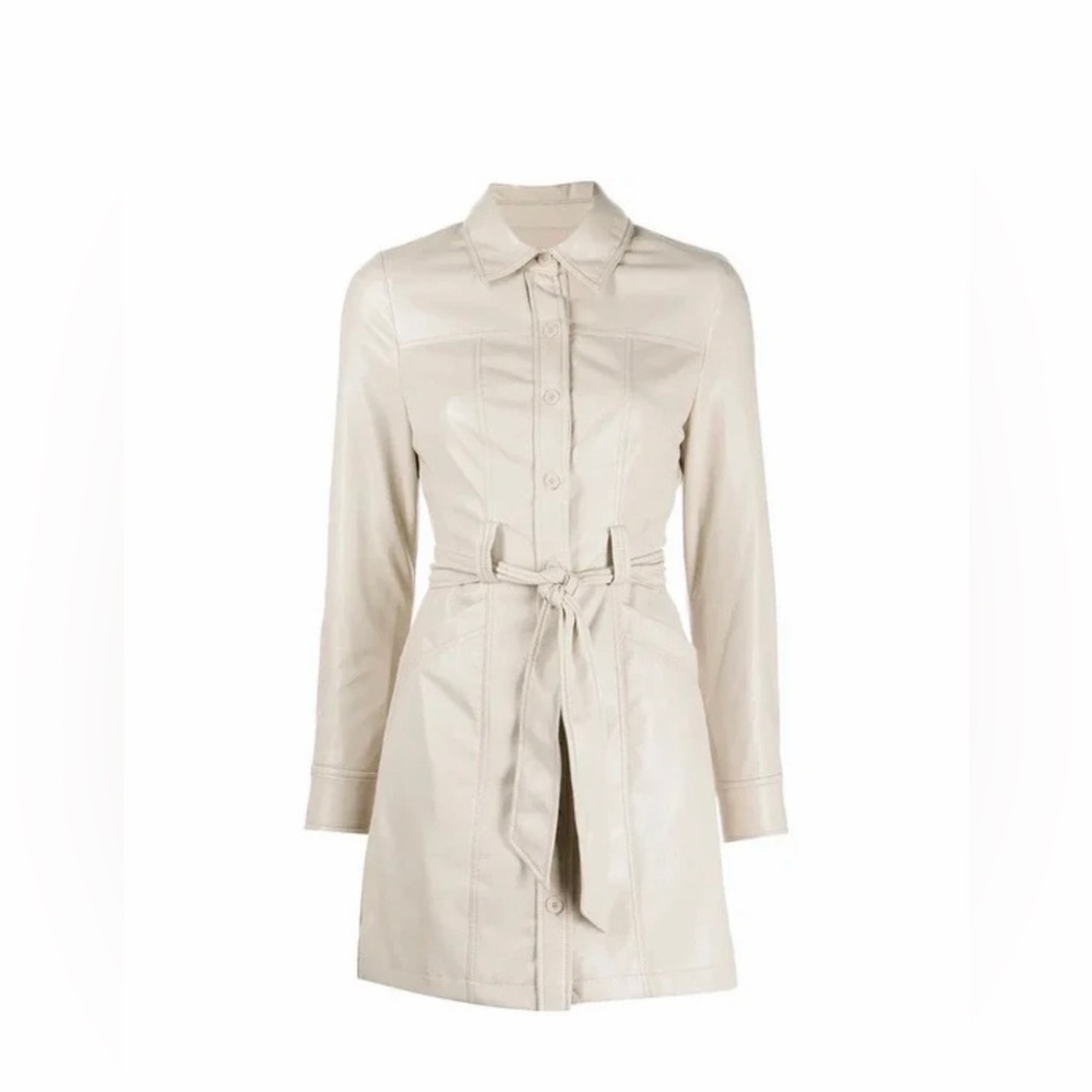 SIMKHAI
Karlee Vegan Leather Tie-Waist Mini Dress - Picture 2 of 5